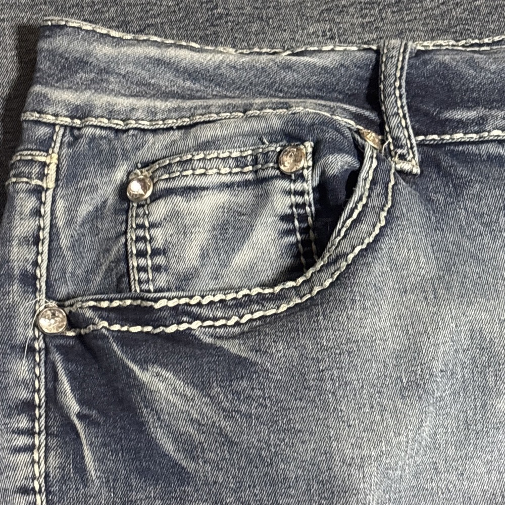 Apt. 9 Women Bootcut Jeans Embellished Bling Pocket Plus Size 24 Stretch Bootcut - Picture 8 of 12
